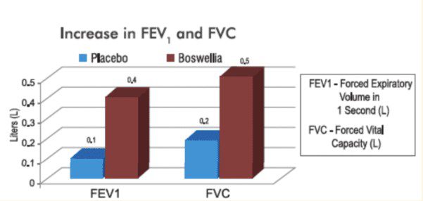 和聚代理sabinsa的乳香萃取物boswellin,含有乳香酸(boswellic acid)改善氣喘
